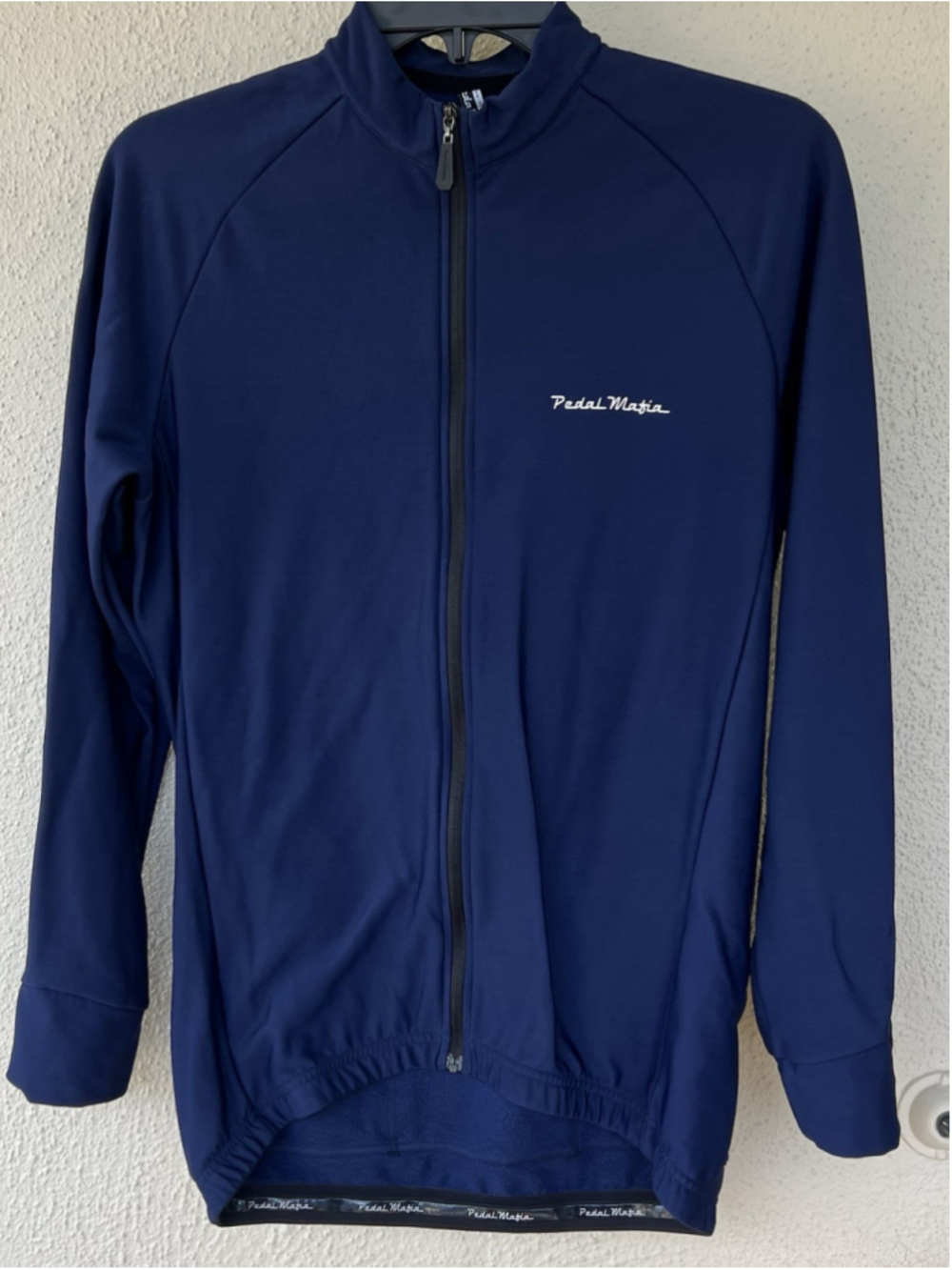 Pedal Mafia Men’s Core Thermal Jacket Large Navy Blue Road Cycling Bike Utility